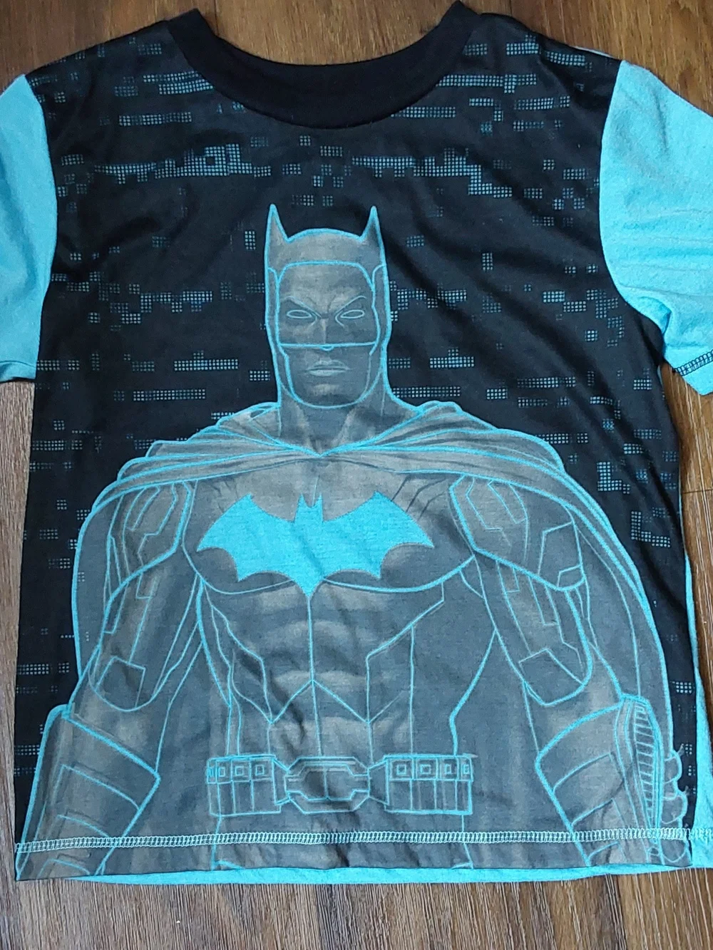 Batman Pajama 2 Piece Set Boys Size 8 Blue/Black/Grey New Without Tags